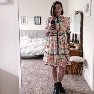 Kate Spade Blossom Print Fluid Shirtdress